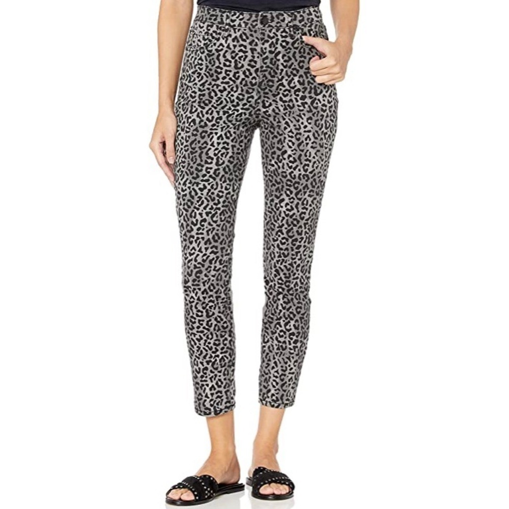 William Rast High Rise Cheetah Ankle Skinny Jeans 26 Brown Black NWT